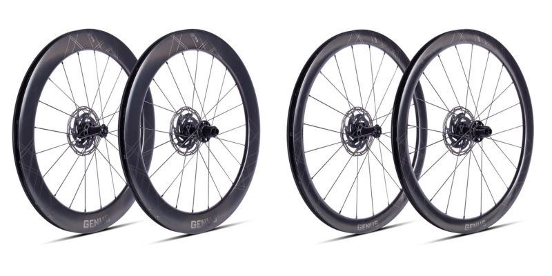 ERE Genus gen2 ultralight tubeless aero carbon road bike wheels, 65mm & 45mm deep