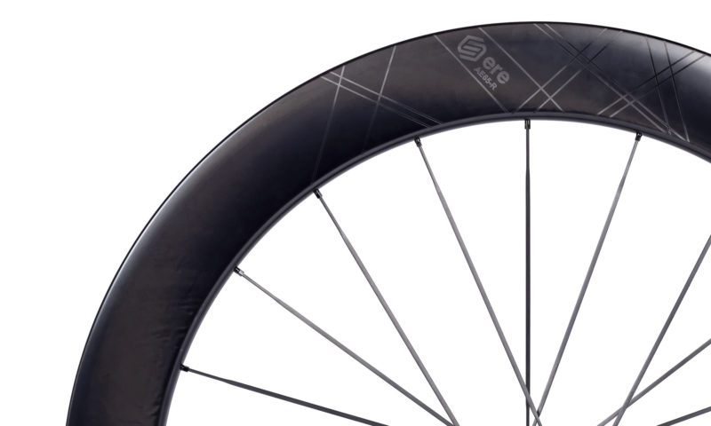 ERE Genus gen2 ultralight tubeless aero carbon road bike wheels, rim detail