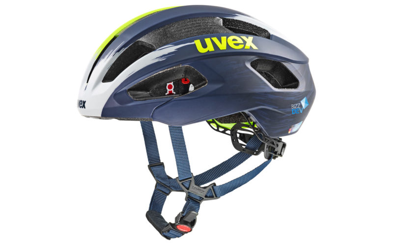 Uvex Rise affordable pro aero road bike helmet for Intermarché-Circus-Wanty, side