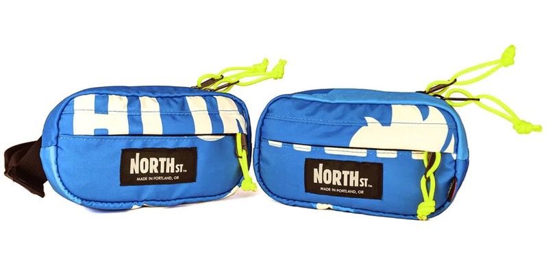 North St. Upcycled Pioneer 8 Hip pack two blue