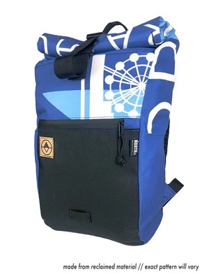 North Street Upcycled Bags Davis Day Pack blue