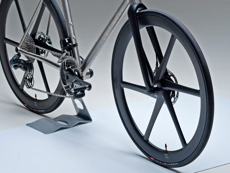 Rocket Granite X Cycling Ceramic custom titanium road bike, Bike Ahead BiTurbo Aero wheels