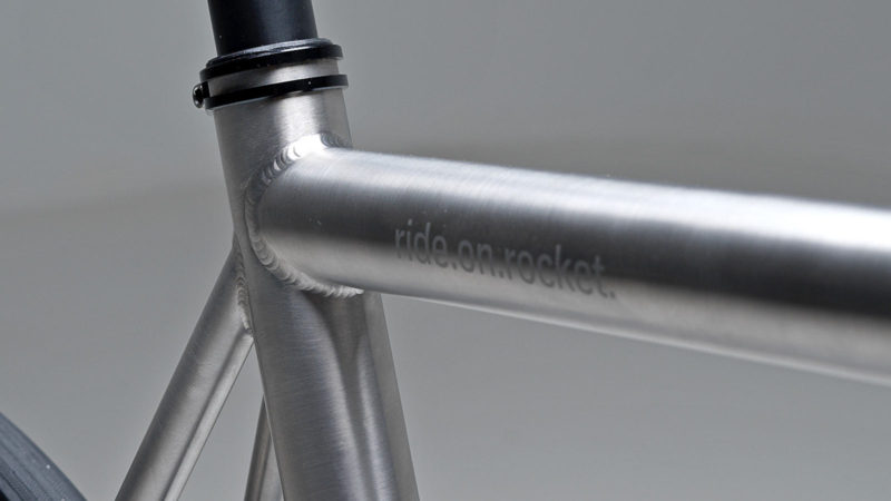 Rocket Granite X Cycling Ceramic custom titanium road bike, ride on rocket