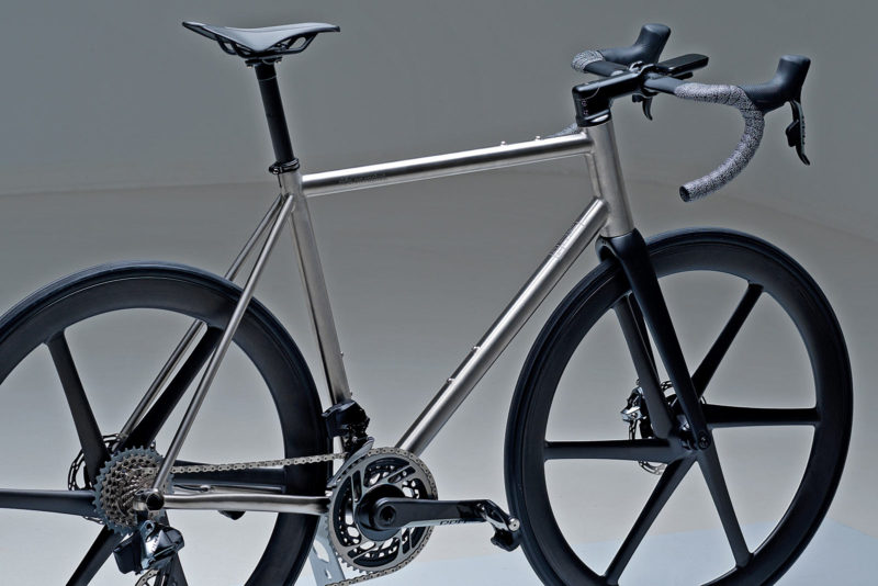 Rocket Granite X Cycling Ceramic custom titanium road bike, frame detail