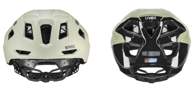 Uvex Gravel Y aero off-road gravel bike helmet, front & back