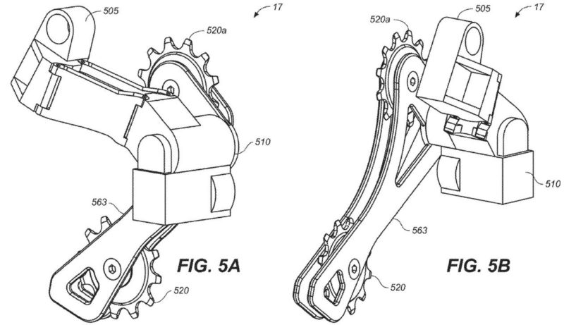 Vylepšení odpružení Fox komponenty hnacího ústrojí patentové vysvětlení elektronické vypínatelné spojkové mechanismy uvnitř P-koleno ovládání odlehčení napnutí řetězu