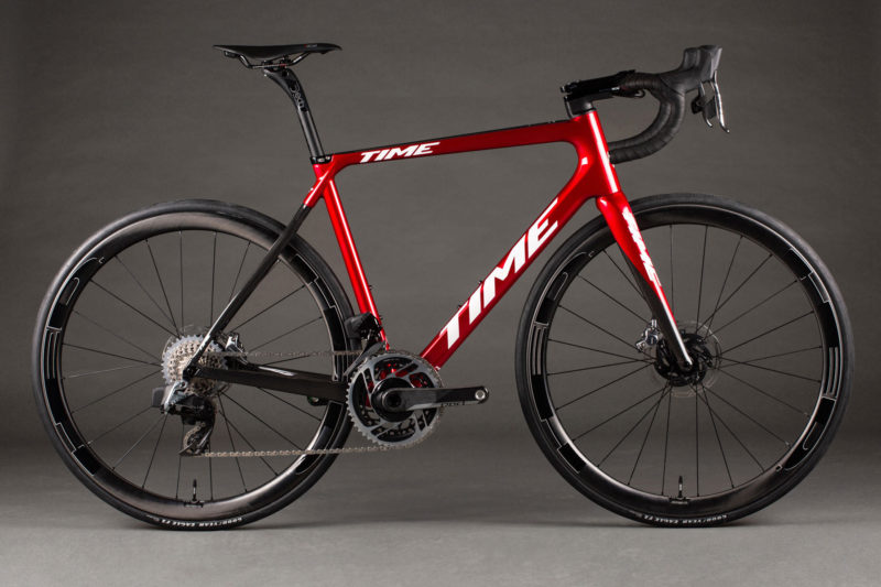 2023 time alpe d'huez road bike shown in chroma red