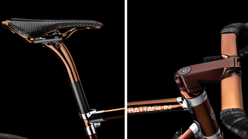 Battaglin Portofino G lugged steel Italian custom gravel bike, ne wlug details