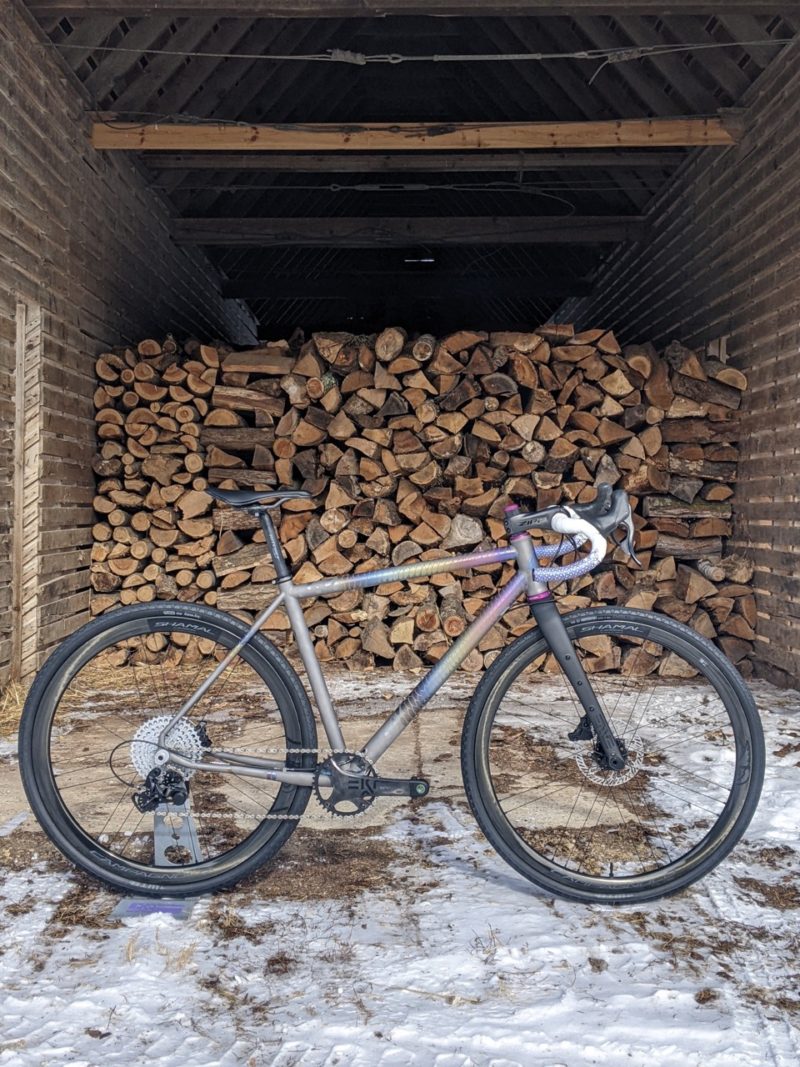 Blue Steel Bikes allroad:gravel wood pile