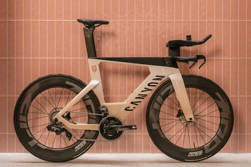 Canyon Speedmax CF SLX Frodissimo limited edition espresso triathlon bike infused with coffee