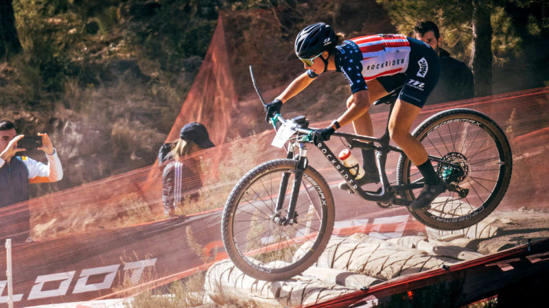 Decathlon prototype carbon Rockrider Race 940S World Cup XC cross-country mountain bike, Savilia Blunk racing