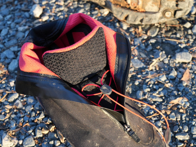 giro blaze winter MTB shoes review - closeup details on tongue