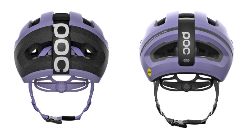 POC Omne Lite lightweight road & gravel bike helmet, Lite vs. Air rear