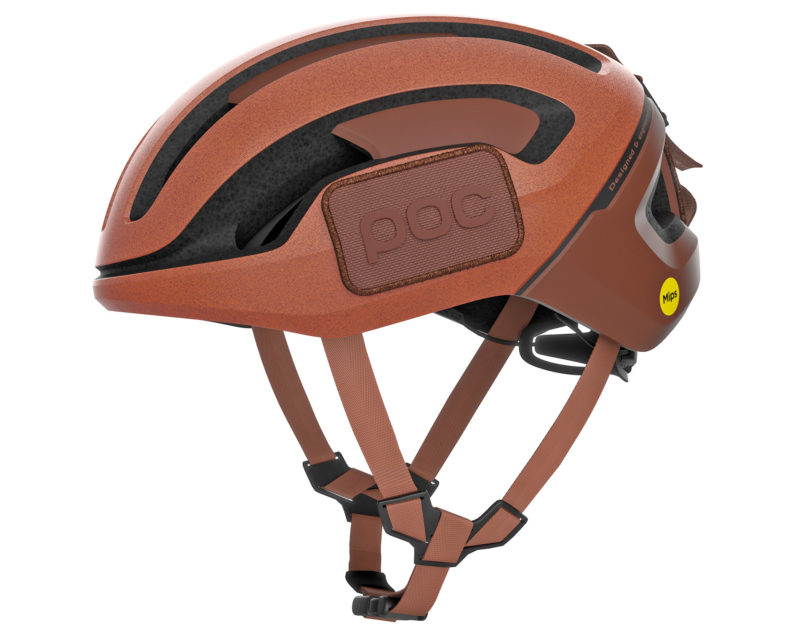 POC Omne Ultra MIPS bikepacking gravel bike helmet with strap-on adventure cargo mounts, velcro patch