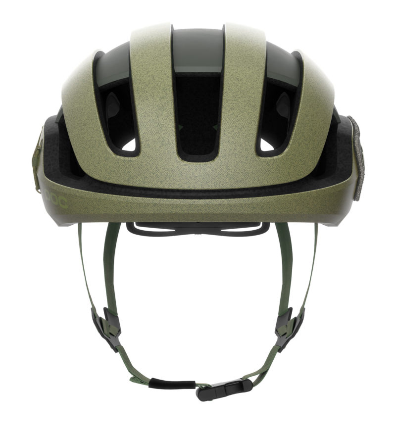 POC Omne Ultra MIPS bikepacking gravel bike helmet with strap-on adventure cargo mounts, green