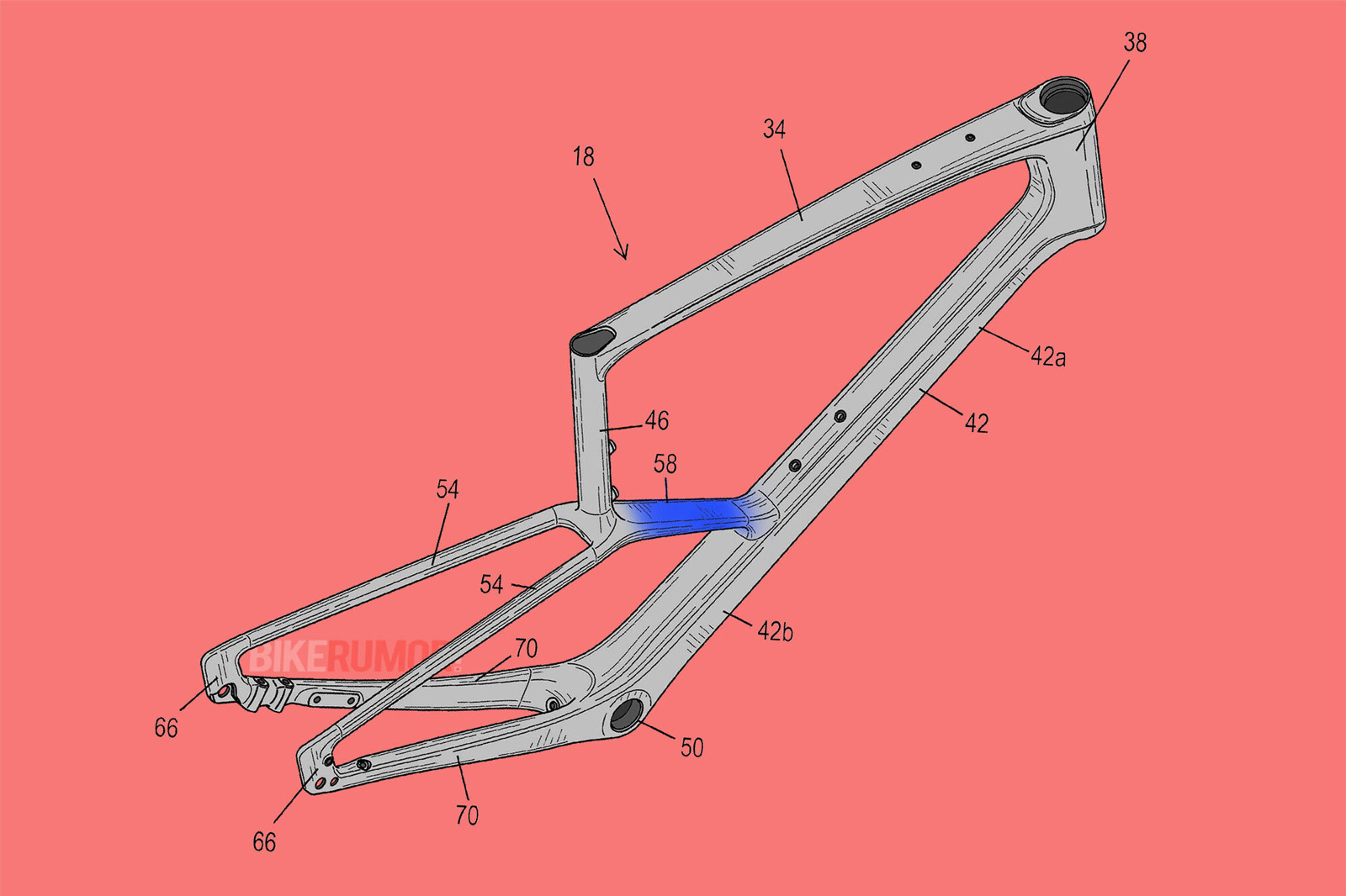 specialized angled strut gravel bike frame added vertical flex