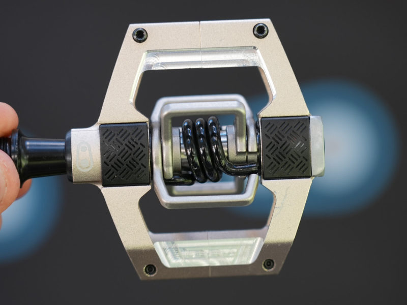 Crankbrothers Mallet Trail pedal shown from top