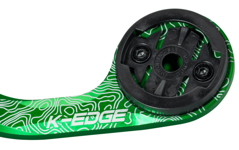 K-EDGE limited-edition green topo Max XL Combo computer mount