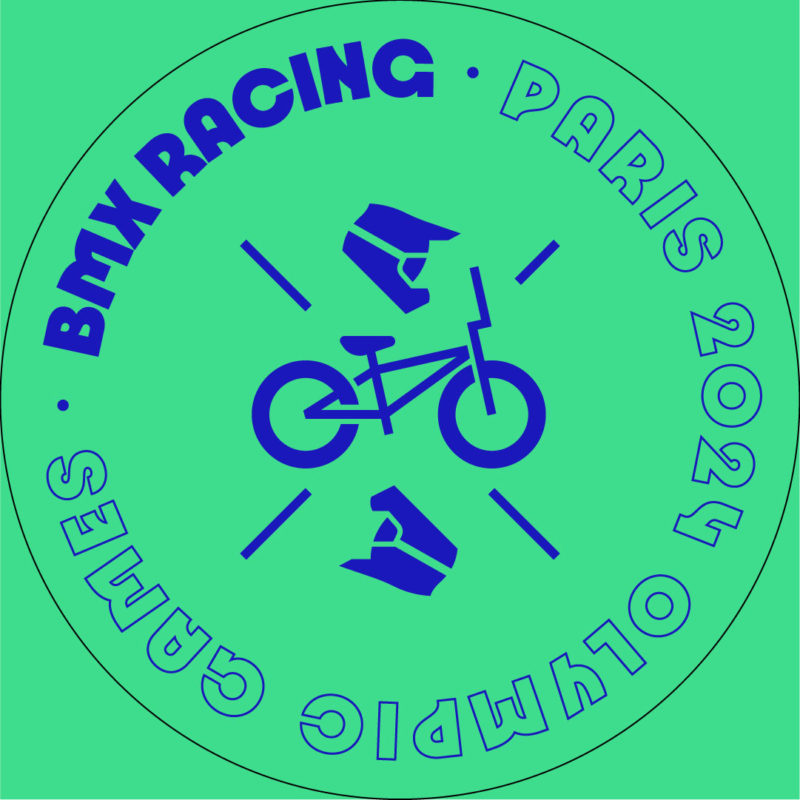 paris 2024 olympics bmx racing graphic
