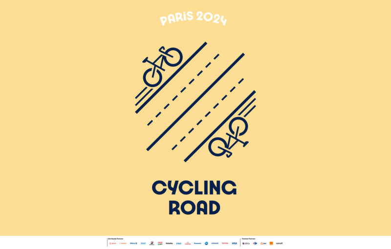 paris 2024 olympic road cycling graphic