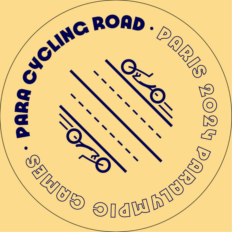 paris 2024 olympics para road cycling graphic