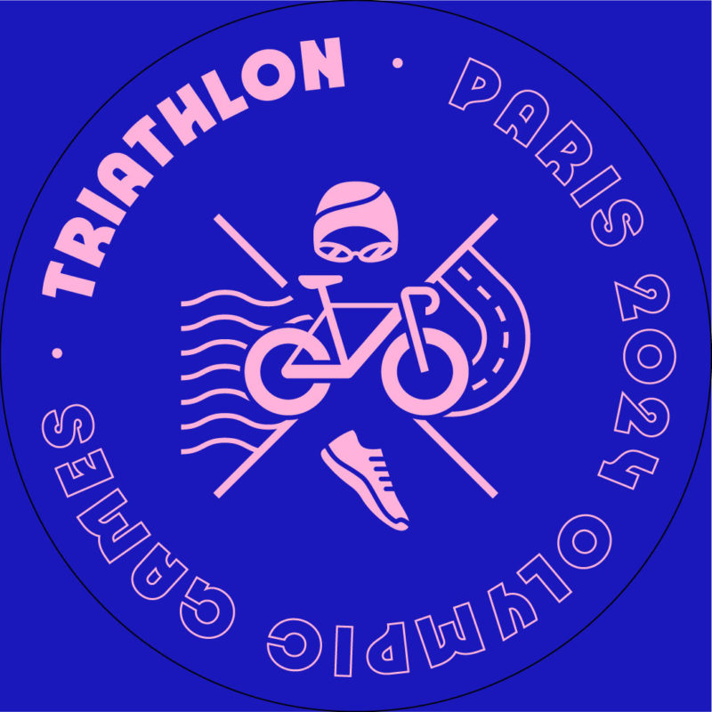 paris 2024 olympics triathlon graphic