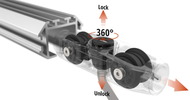 stashed spacerail bike hook locking mechanism
