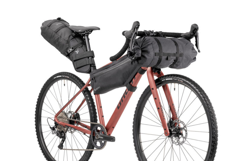 2023 Ghost Asket Advanced EQ affordable alloy adventure gravel bike, with AcePac bags