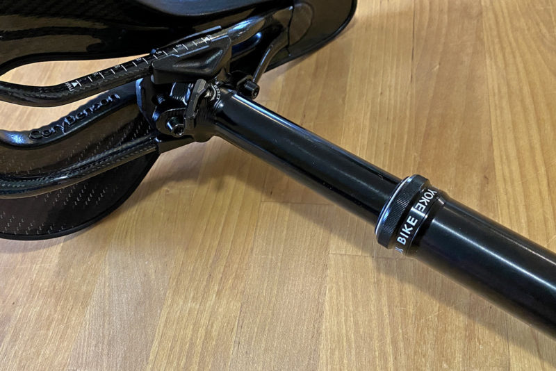 BikeYoke Revive 272 dropper, 80mm travel 27.2mm gravel bike dropper seatpost review, up close