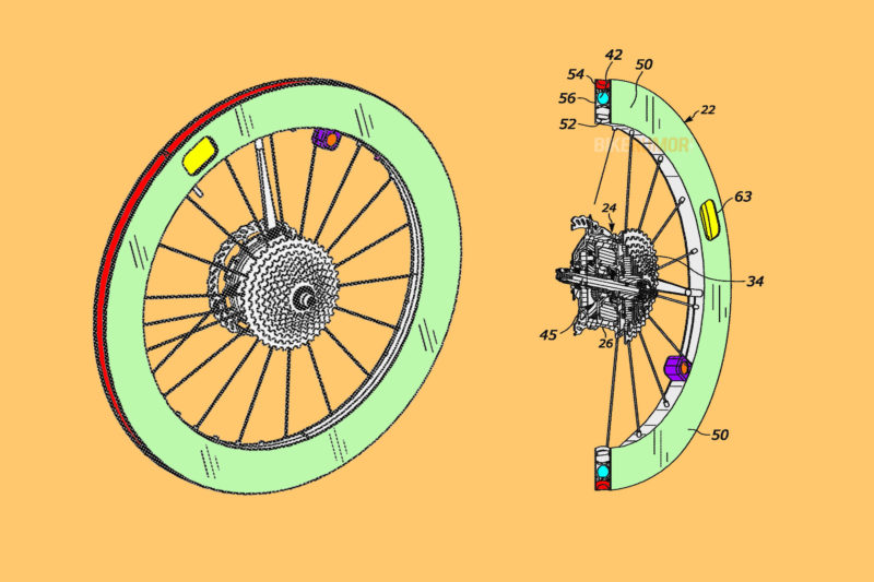 CSG ebike wheel with internal battery patent