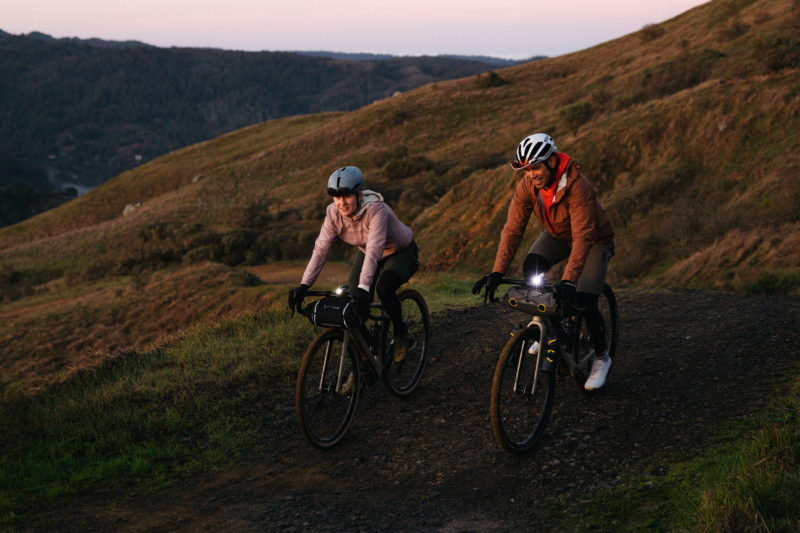 cyclists on a hillside