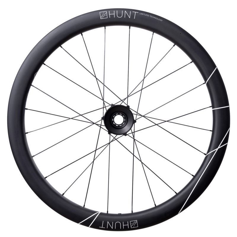 Hunt x Classified affordable Powershift-ready carbon aero road and lightweight gravel bike wheels, 48 Limitless Aero Disc