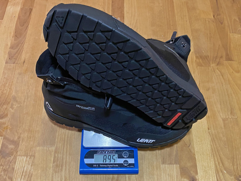 Leatt HydrDri 7.0 Flat shoes review, actual weight 895g, size 43