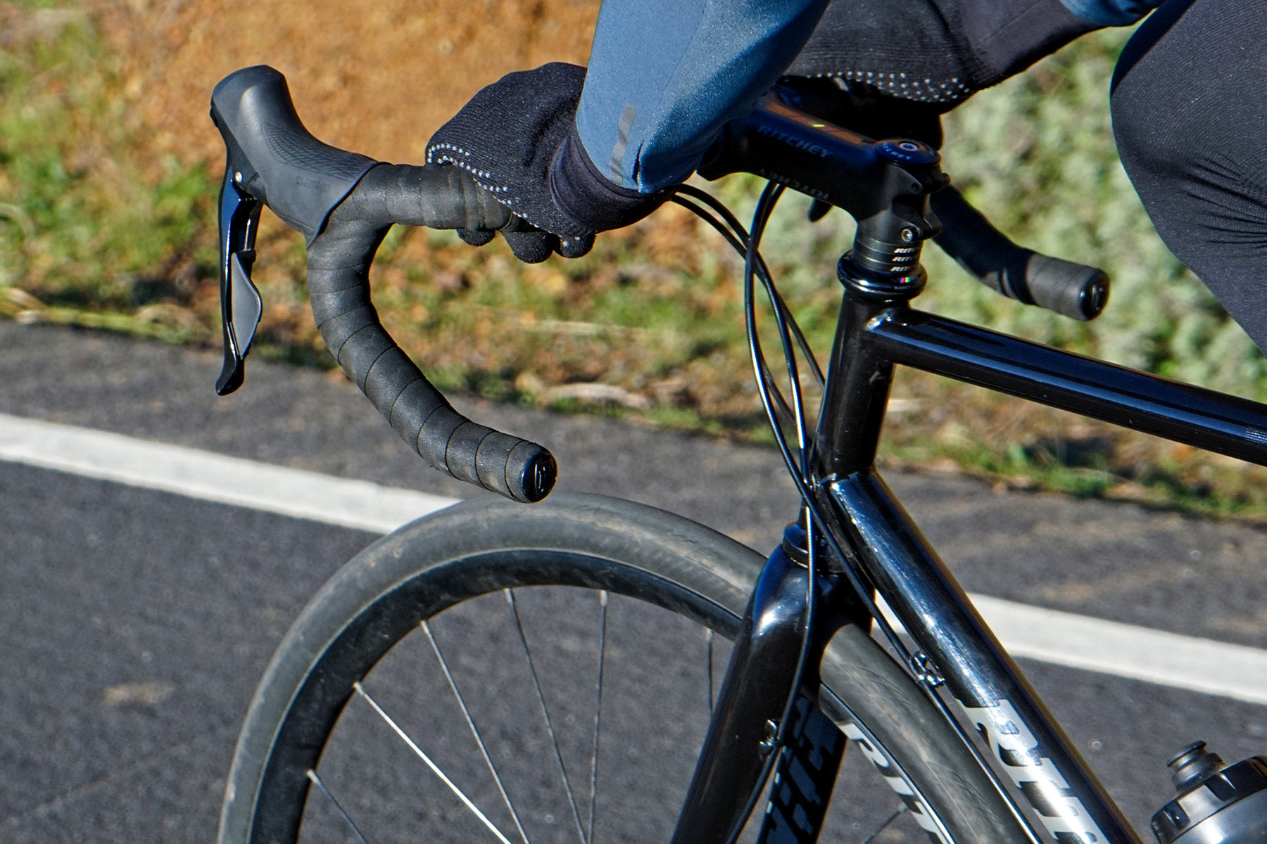 Ritchey Skyline ergonomic alloy road bike handlebar, detail