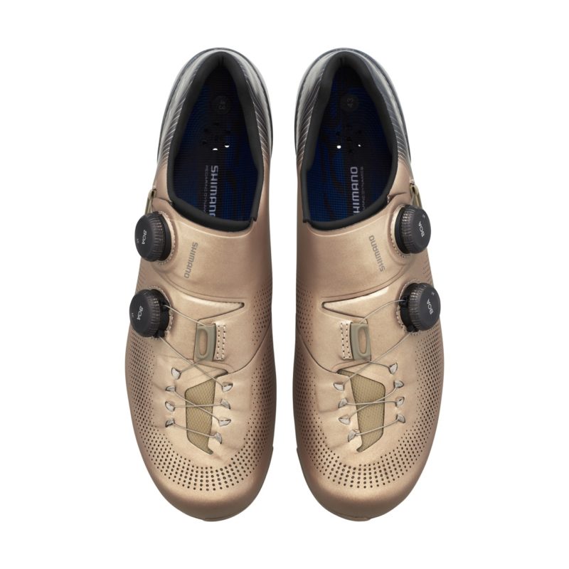 Champagne Shimano S-Phyre shoes from top