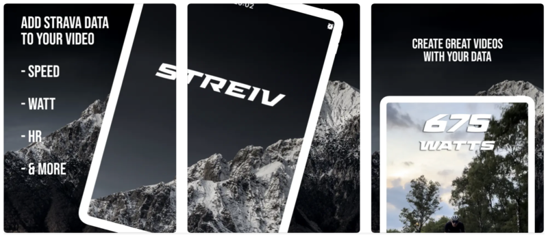 Strive App for strava data overlay