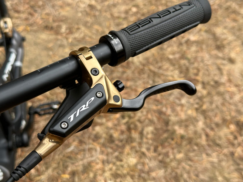 TRP DH-R EVO mountain bike brake lever in gold