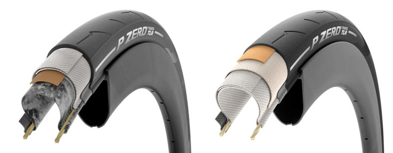 new Pirelli P Zero Race TLR tubeless road tires are 24% faster, made-in-Italy, new vs. old construction