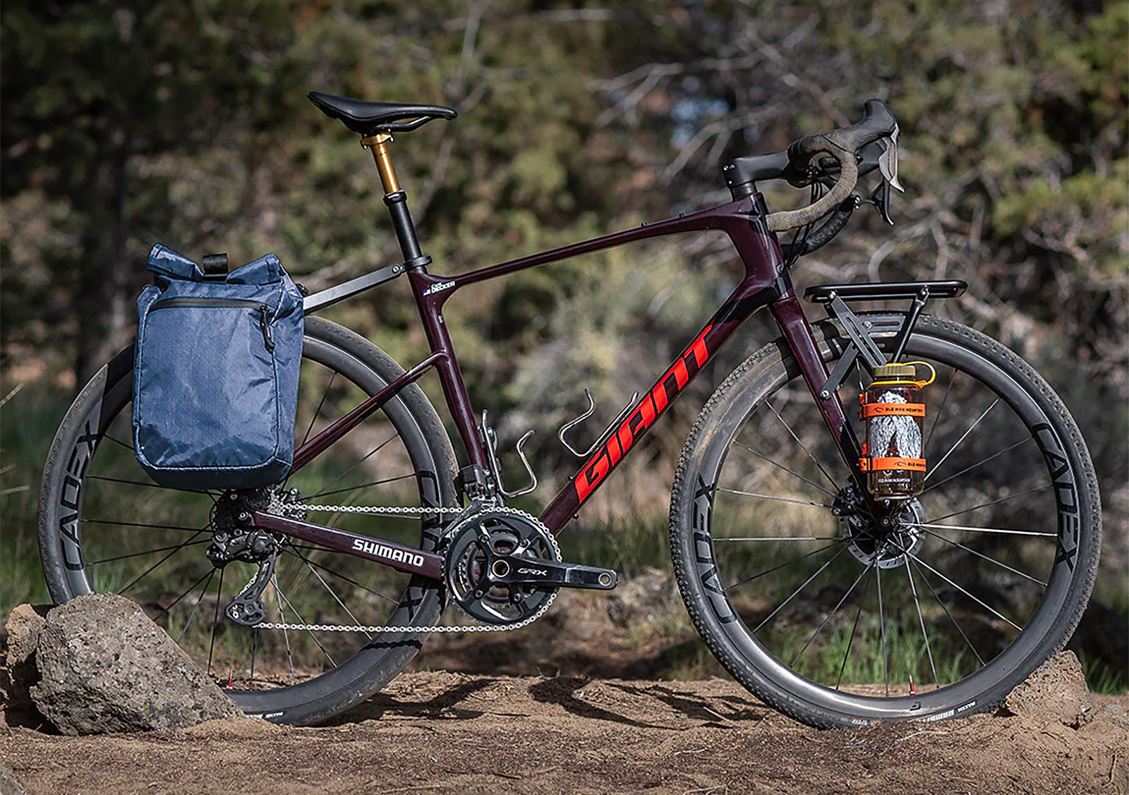 North St. Adventure Micro Pannier bag on a bike