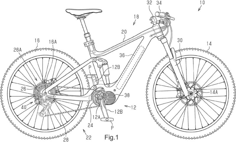 shimano direct mount derailleur patent shown mid-travel emtb cable actuated mechanical