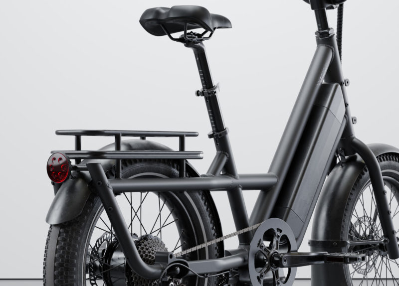 closeup details of new Specialized Globe Haul ST e-cargo bike