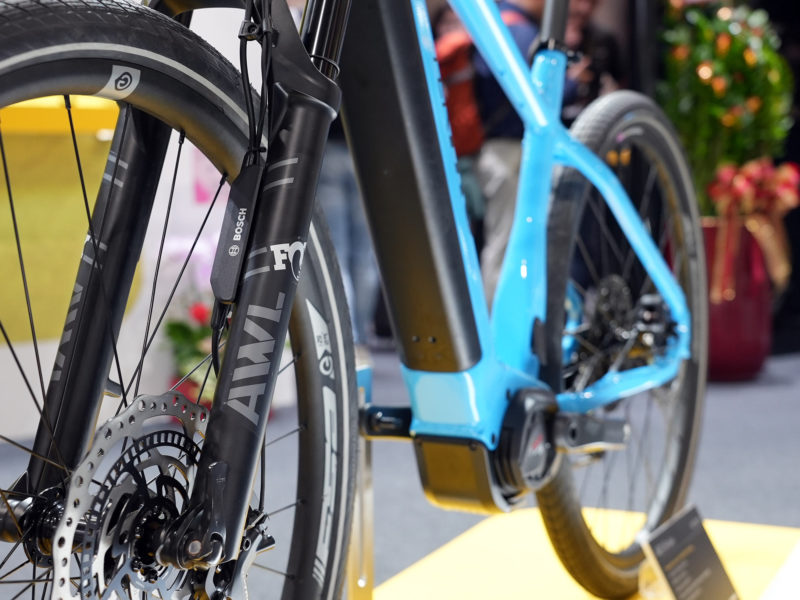 Tektro and Bosch antilock brakes for e-bikes shown on a bike