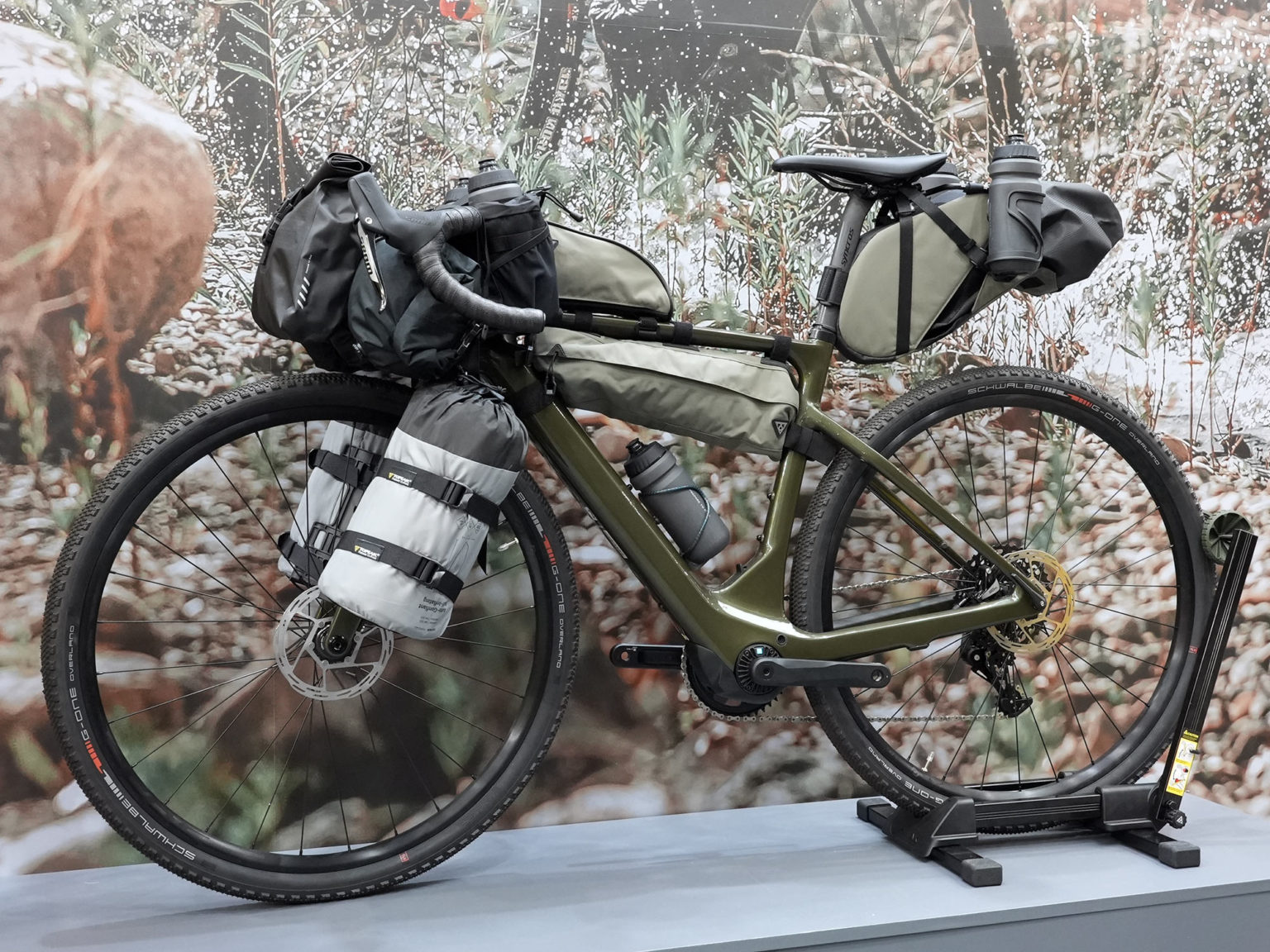 Topeak's 10g Carbon Bottle Cage, Pump Work Stands, Bikepacking Bags