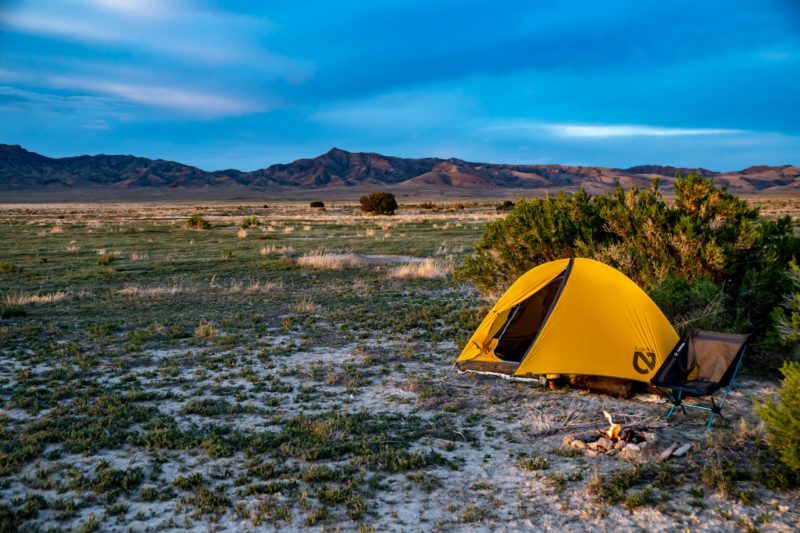 Bikepacking Roots Pony Express route tent