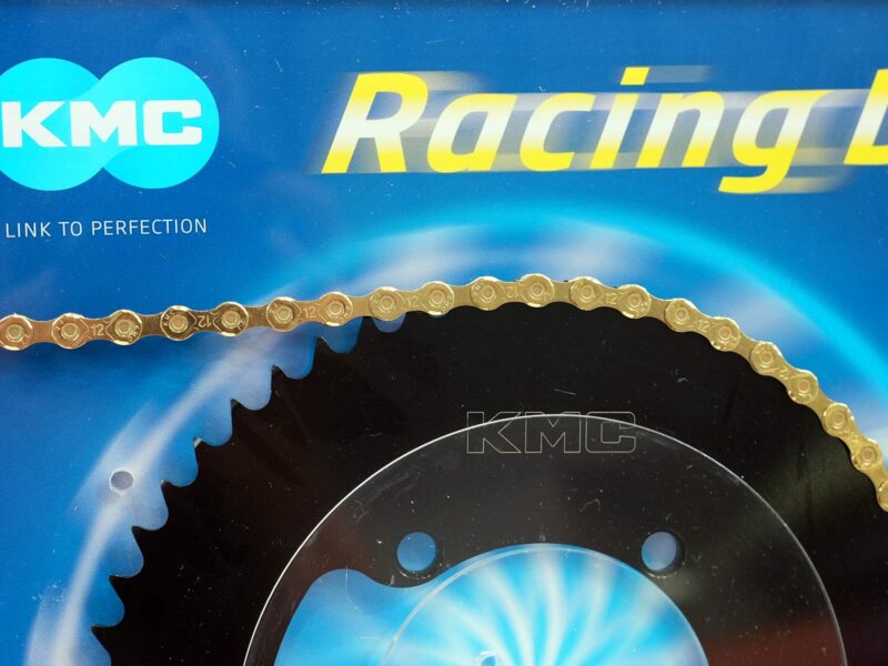 KMC racing Duo chain and chainring for improved power transfer