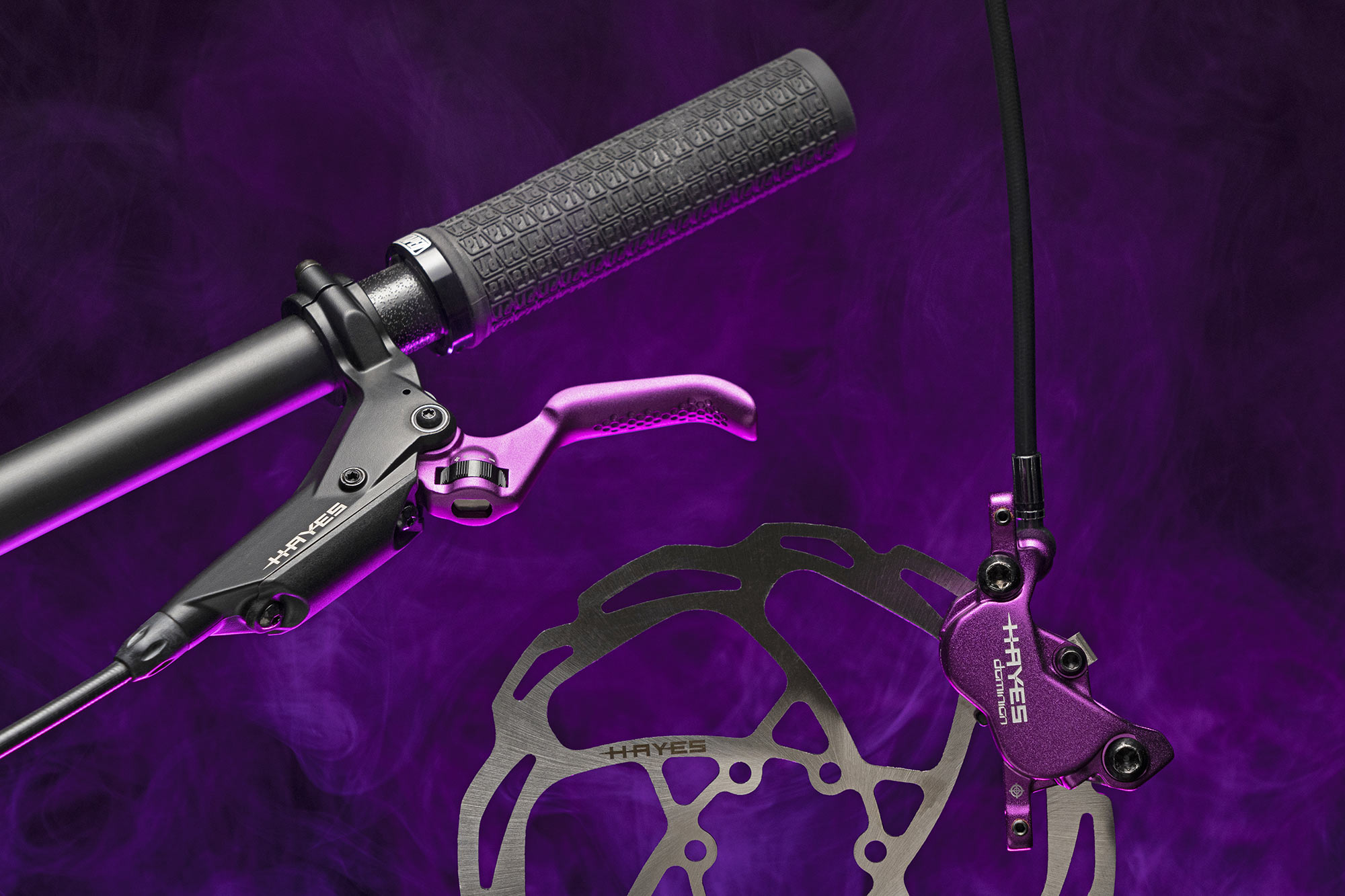 A Purple Haze: Hayes Brings Back Purple Ano for Limited Edition Dominion A4  Disc Brakes - Bikerumor