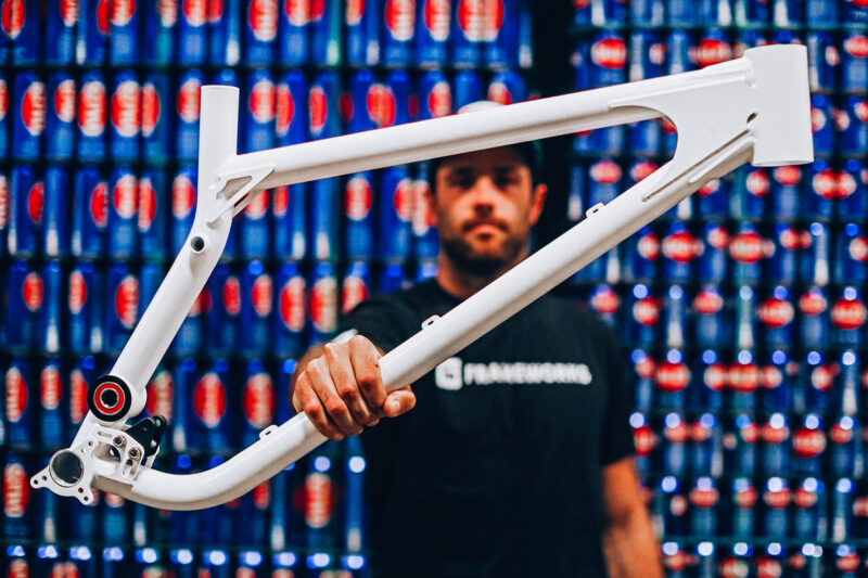 Neko Mulally Frameworks Racing x Cotic 853 steel DH bike project, Oskar Blues