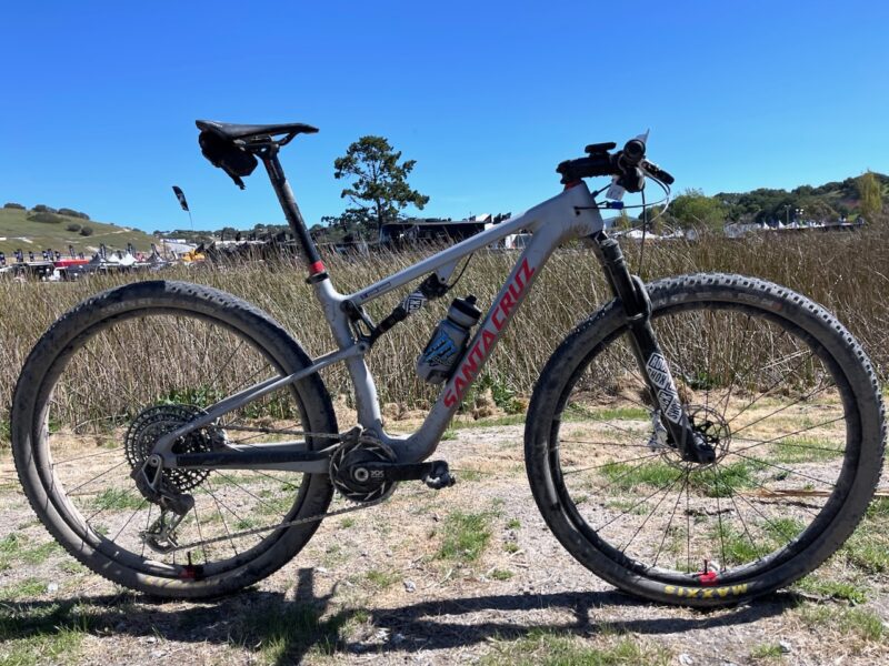 Pro Bike Check - Keegan Swensons Santa Cruz Blur with RockShox SID Prototype close-up