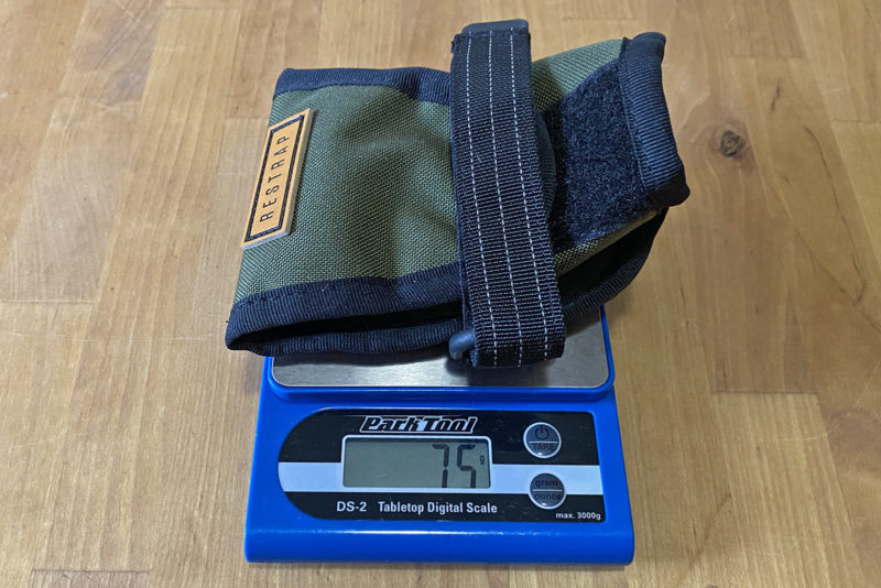 Restrap Tool Pouch small everyday saddlebag review, made-in-the-UK, 75g actual weight