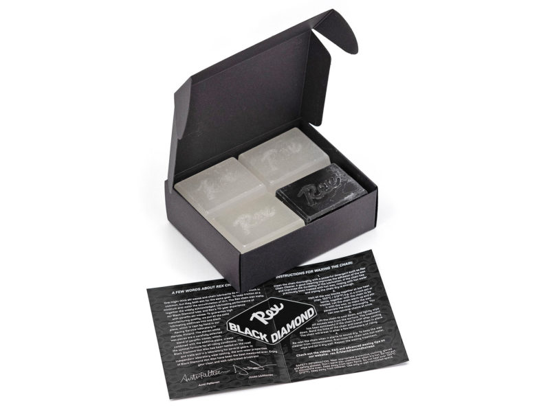Rex Black Diamond Hot Wax chain treatment low-friction lubrication, box contents